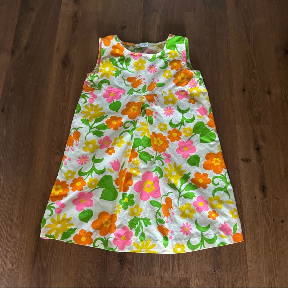 ✨sold✨ Green, Pink, Orange, and yellow floral 60s mod mini dress/ tank top